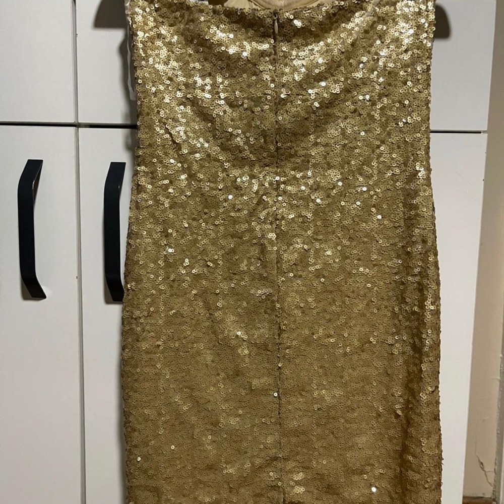 Zara Beige Sequin Dress